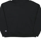 CHAMPION Womens Black Hoodie M Cotton Blend Pullover Logo Sweatshirt