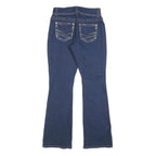 COPPER FLASH Womens Blue Regular Fit Bootcut Denim Jeans W28 L32 Stylish Stitch