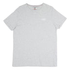 TOMMY JEANS Mens Grey Plain T-Shirt M Short Sleeve Crew Neck Casual Cotton Blend