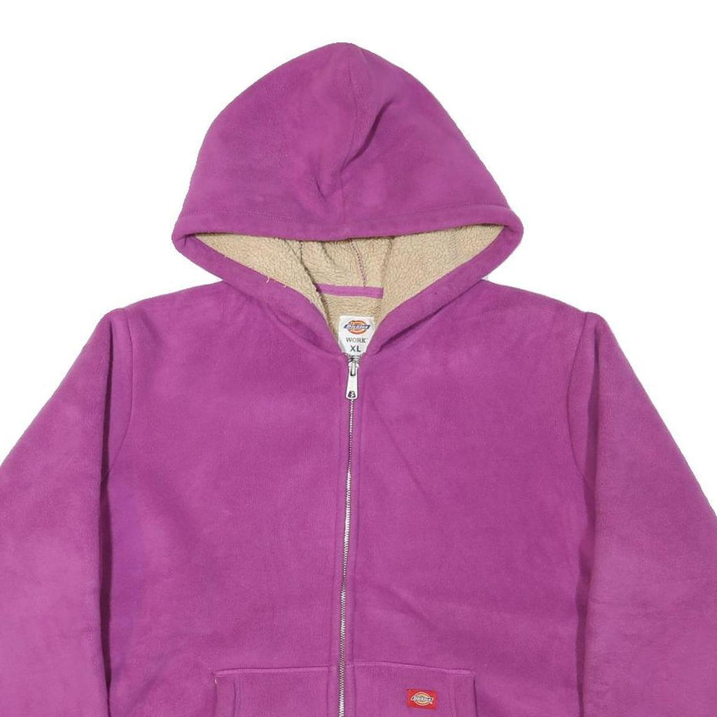 DICKIES Mens Purple Jacket XL Polyester Blend Zip Hooded Workwear