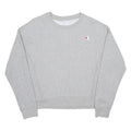 CHAMPION REVERSE WEAVE Womens Grey Crew Neck S Cotton Blend Sweatshirt Pullover