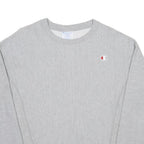 CHAMPION REVERSE WEAVE Womens Grey Crew Neck S Cotton Blend Sweatshirt Pullover