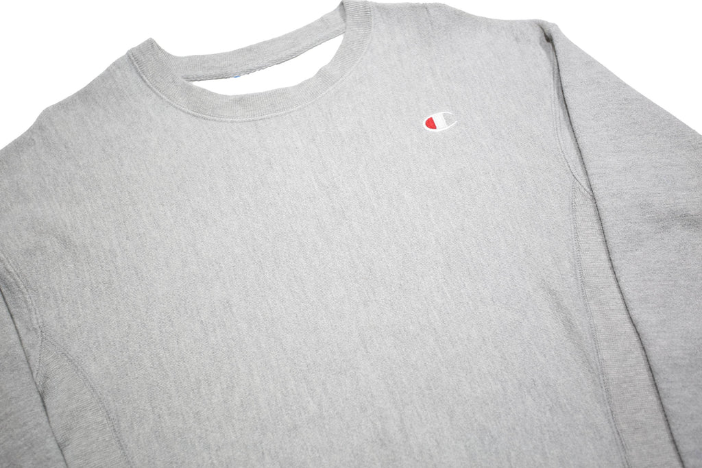 CHAMPION REVERSE WEAVE Womens Grey Crew Neck S Cotton Blend Sweatshirt Pullover