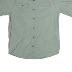 WRANGLER Mens Green Shirt M Cotton Casual Workwear Short Sleeve Button Pocket