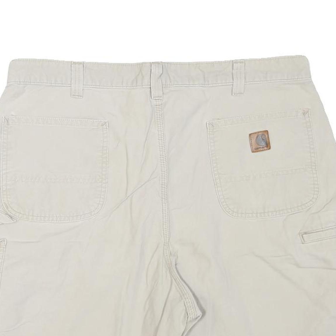 CARHARTT Mens Shorts Beige Casual XL W40 Cotton Blend Workwear Relaxed Fit