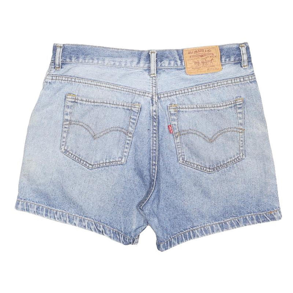 LEVI'S Womens Denim Blue Casual Shorts M W33 Cotton Blend 90s Vintage