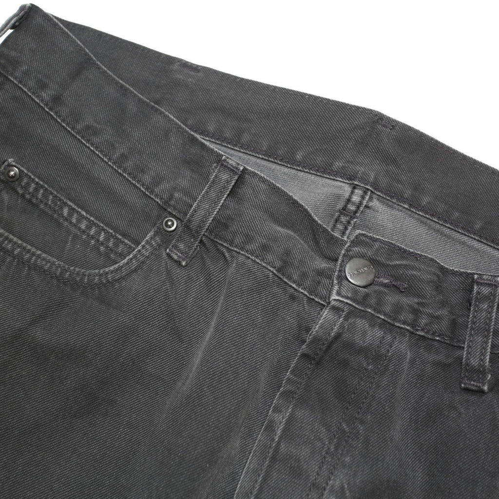 CARHARTT Mens Jeans Black Regular Straight Denim W36 L26 Button Cotton Blend