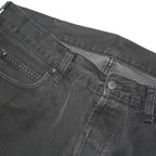 CARHARTT Mens Jeans Black Regular Straight Denim W36 L26 Button Cotton Blend