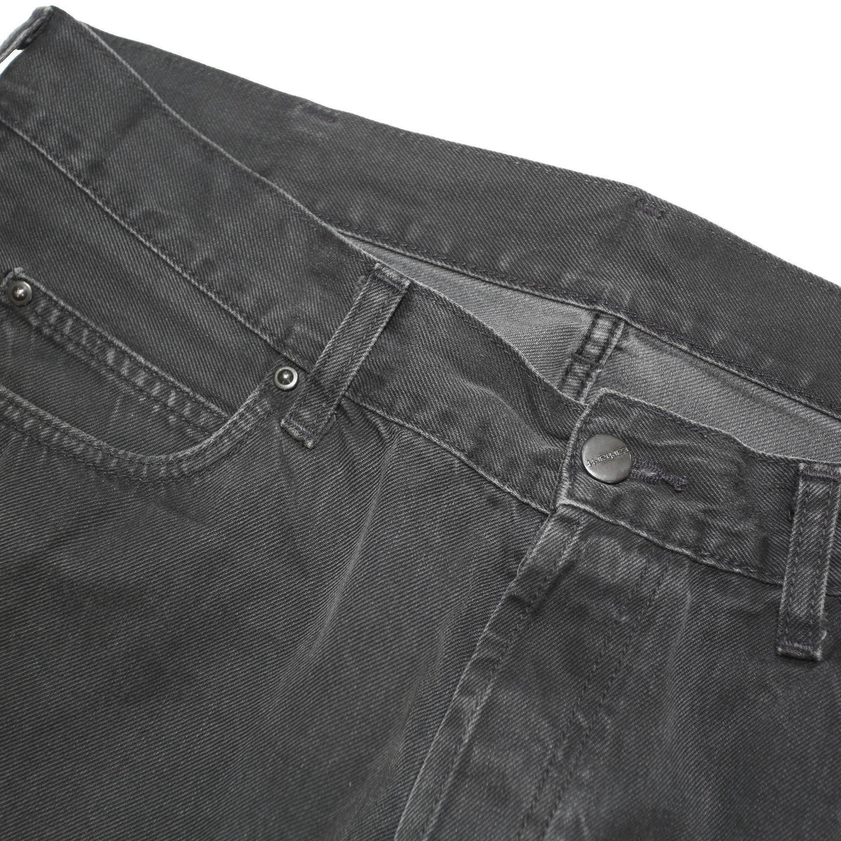 CARHARTT Mens Jeans Black Regular Straight Denim W36 L26 Button Cotton Blend