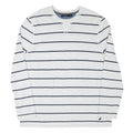 NAUTICA Mens White & Navy Striped Long Sleeve Crew Neck T-Shirt XL Casual Cotton