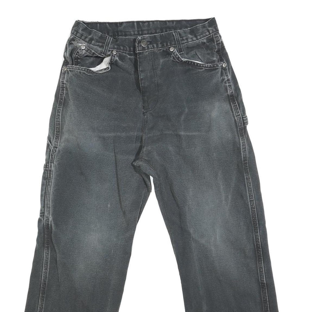 DICKIES Mens Jeans Black Regular Straight Denim Medium W30 L25 Workwear