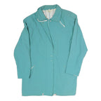 Womens Blue Lightweight Casual Jacket L Polyester Blend Plain Zip Up