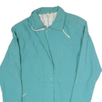 Womens Blue Lightweight Casual Jacket L Polyester Blend Plain Zip Up