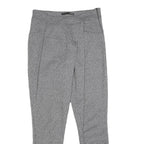 DATCH Womens Polyester Blend Slim Black White Checked Trousers W32 L28 Stylish