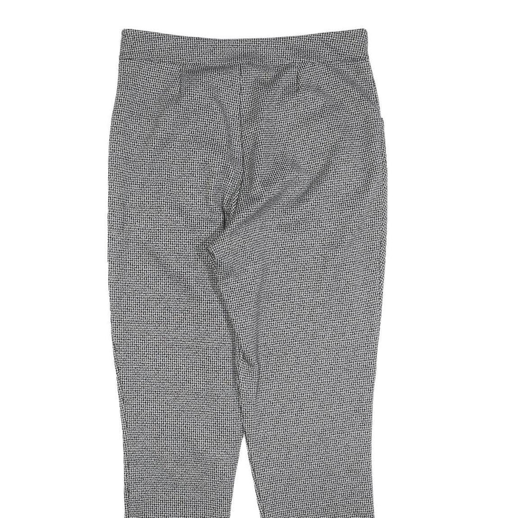 DATCH Womens Polyester Blend Slim Black White Checked Trousers W32 L28 Stylish