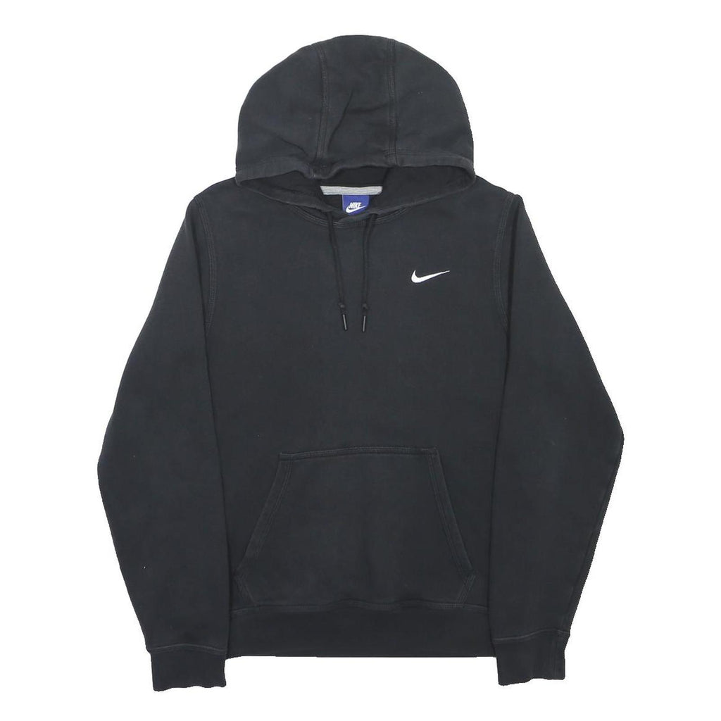 NIKE Mens Black Pullover Hoodie S Cotton Blend Casual Sportswear