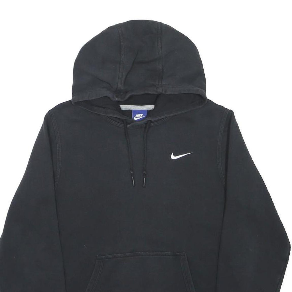 NIKE Mens Black Pullover Hoodie S Cotton Blend Casual Sportswear