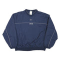 REEBOK Mens Blue Nylon Crew Neck XL Lucas Embroidered Pullover Sweatshirt