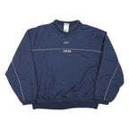 REEBOK Mens Blue Nylon Crew Neck XL Lucas Embroidered Pullover Sweatshirt