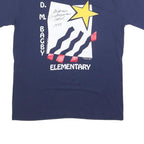 HANES Mens Navy Blue Graphic T-Shirt S Short Sleeve Crew Neck School Event