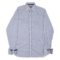 TED BAKER Endurance Mens Shirt Blue Striped Long Sleeve M