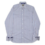 TED BAKER Endurance Mens Shirt Blue Striped Long Sleeve M