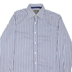 TED BAKER Endurance Mens Shirt Blue Striped Long Sleeve M