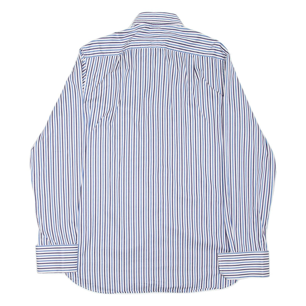 TED BAKER Endurance Mens Shirt Blue Striped Long Sleeve M