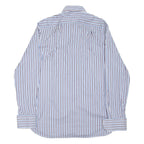 TED BAKER Endurance Mens Shirt Blue Striped Long Sleeve M