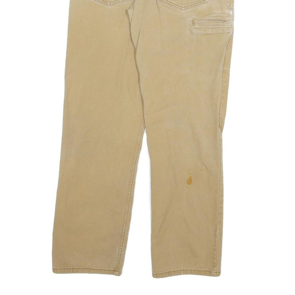 CARHARTT Mens Cotton Blend Beige Relaxed Straight Trousers W30 L29 Workwear