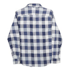 WRANGLER Mens Blue & White Check Shirt S Cotton Casual Long Sleeve Western