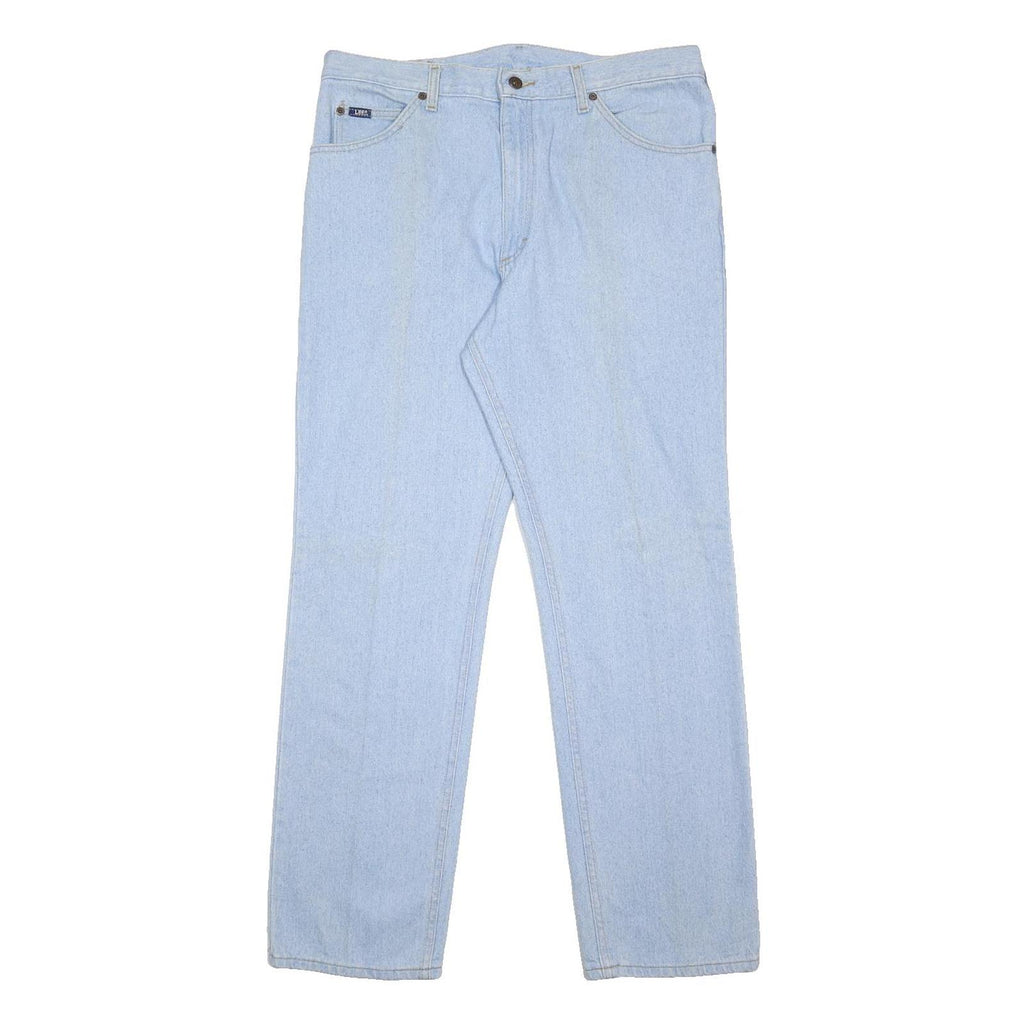 LEE Mens Jeans Blue Regular Straight Denim Light W36 L32 Classic Style Zip
