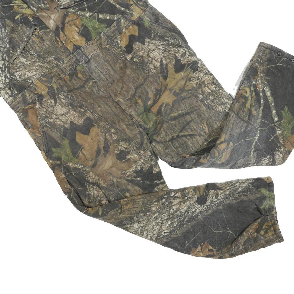 Mens Green Camouflage Cotton Blend Dungarees XL W44 L26 Outdoor Workwear