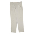 LACOSTE Womens Cotton Cream Regular Straight Trousers W32 L32 Classic Zip
