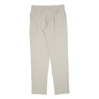 LACOSTE Womens Cotton Cream Regular Straight Trousers W32 L32 Classic Zip