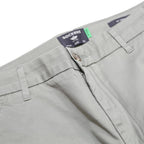 DOCKERS Womens Cotton Blend Slim Straight Light Grey Trousers W27 L28 Stylish