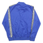 CHAMPION Mens Blue Zip Jacket L Polyester Logo Stripe Track Sportswear
