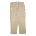 CARHARTT Mens Regular Fit Beige Workwear Denim Zip W36 L32 Carpenter Jeans