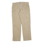 CARHARTT Mens Regular Fit Beige Workwear Denim Zip W36 L32 Carpenter Jeans