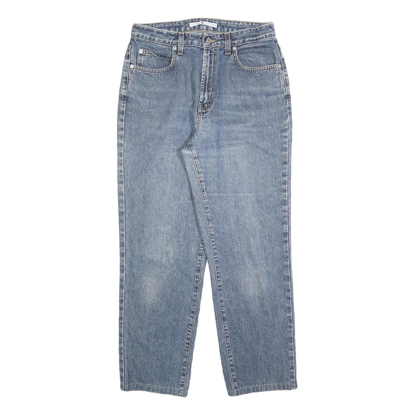 TOMMY HILFIGER Womens Jeans Blue Relaxed Straight Denim Medium W28 L27 Classic