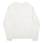 CHAPS Mens White Plain Cotton Blend Jumper Crew Neck Basic Knit XL Casual Layer