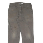 CARHARTT Mens Relaxed Fit Cotton Jeans Brown Straight Zip W33 L32 Workwear