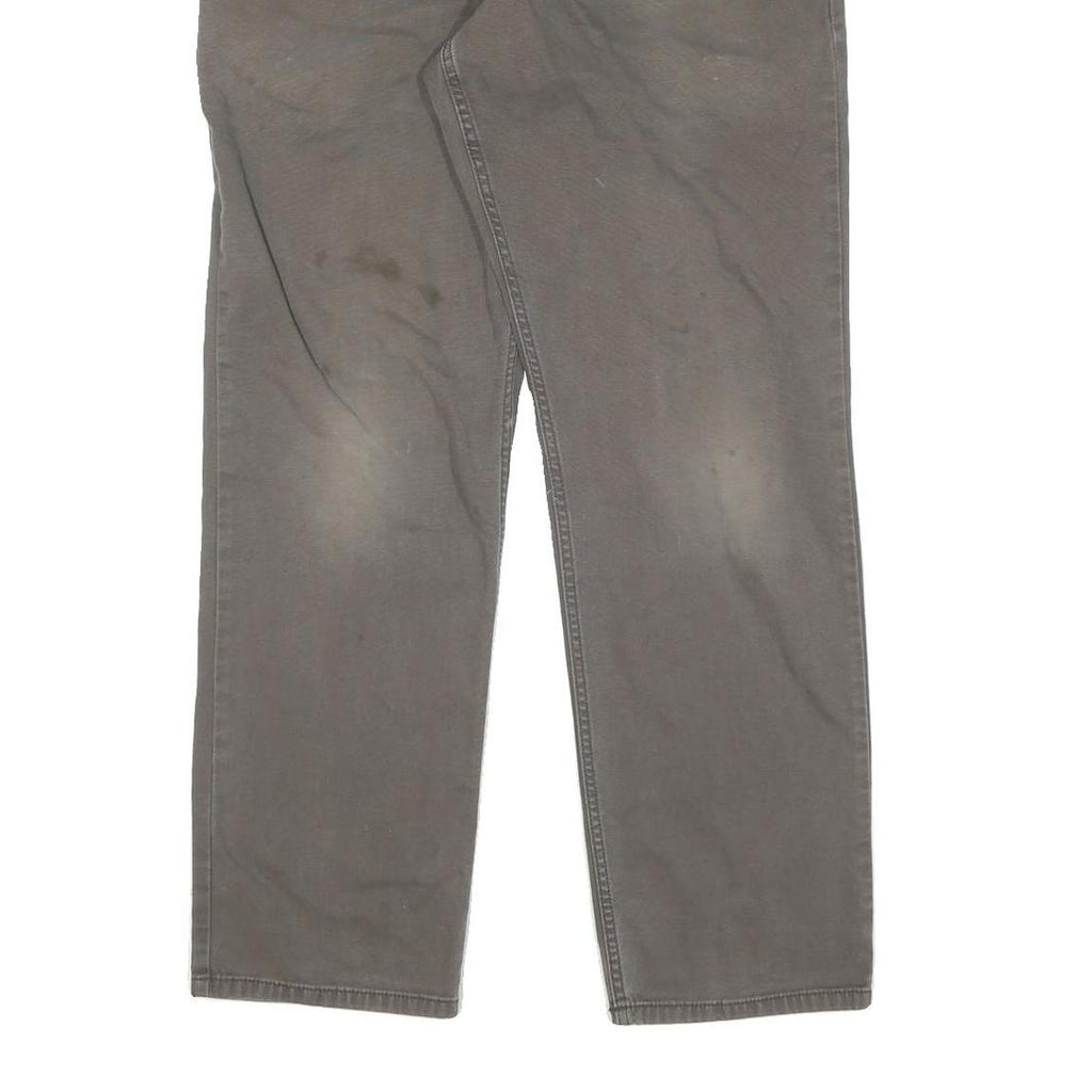 CARHARTT Mens Relaxed Fit Cotton Jeans Brown Straight Zip W33 L32 Workwear