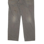 CARHARTT Mens Relaxed Fit Cotton Jeans Brown Straight Zip W33 L32 Workwear