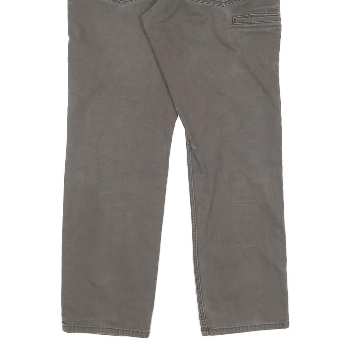 CARHARTT Mens Relaxed Fit Cotton Jeans Brown Straight Zip W33 L32 Workwear