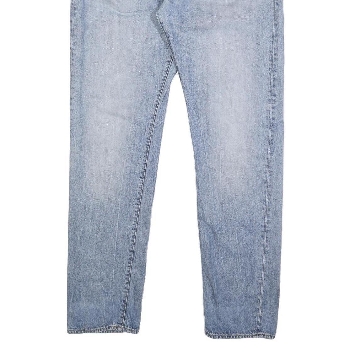 CARHARTT Mens Jeans Blue Regular Straight Denim Light W34 L32 Button Closure