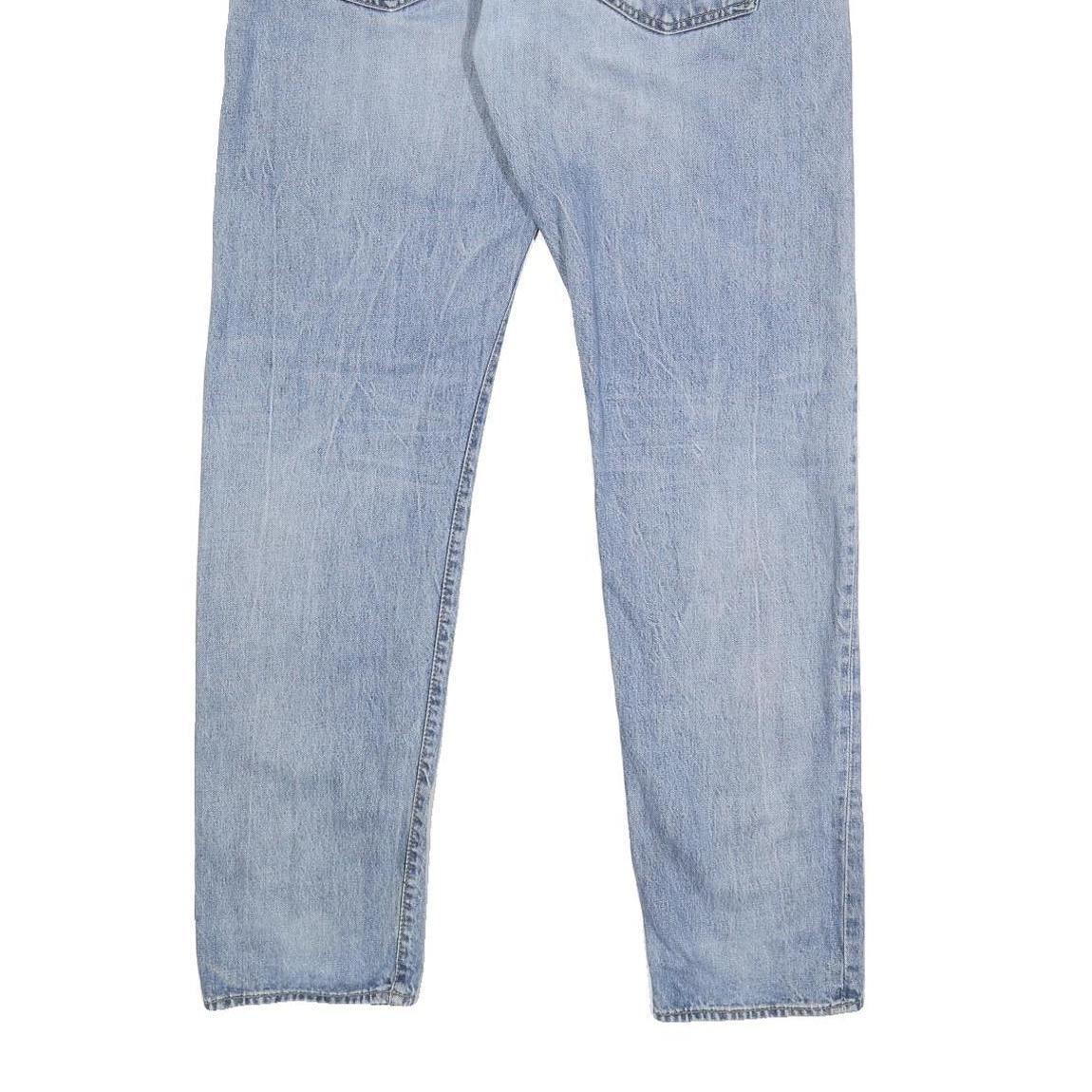 CARHARTT Mens Jeans Blue Regular Straight Denim Light W34 L32 Button Closure