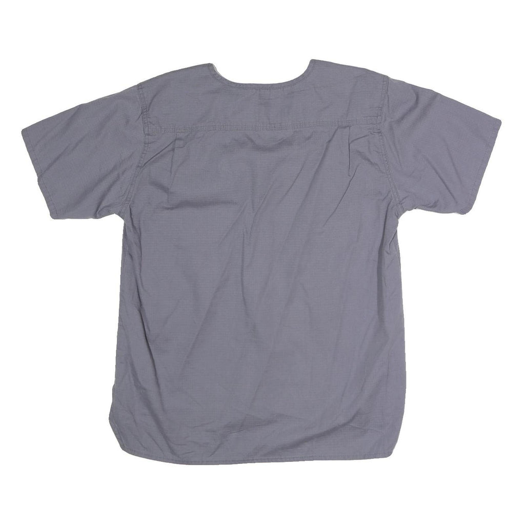 CARHARTT Mens Grey Plain T-Shirt S Short Sleeve V-Neck Workwear Pocket