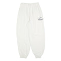 ADIDAS Womens Joggers White S W26 L26 Cotton Blend Logo Elastic Waist