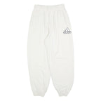 ADIDAS Womens Joggers White S W26 L26 Cotton Blend Logo Elastic Waist